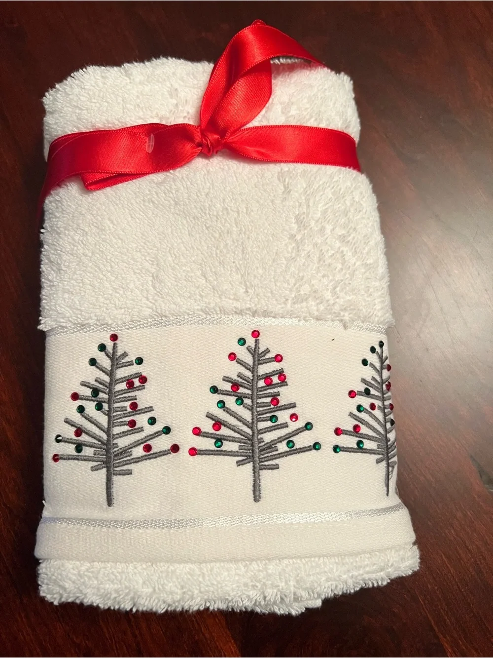 Holiday Kitchen Towel Set with Blue Nautical Oven Mitts and Bamboo Cutting Board
